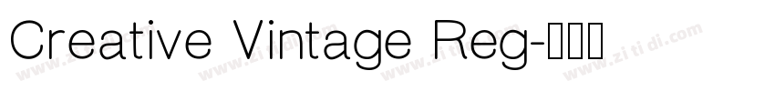 Creative Vintage Reg字体转换